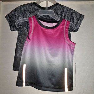 Athletic Works 18 month baby girl tanktop and shirt set Black K-070